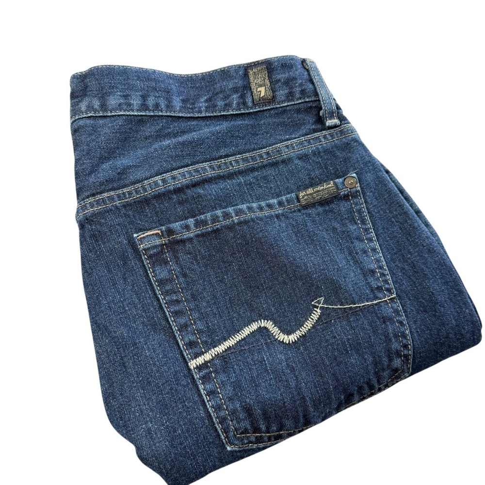 7 For All Mankind Austyn Jeans Mens 34 Dark Wash Relaxed Straight Leg Classic